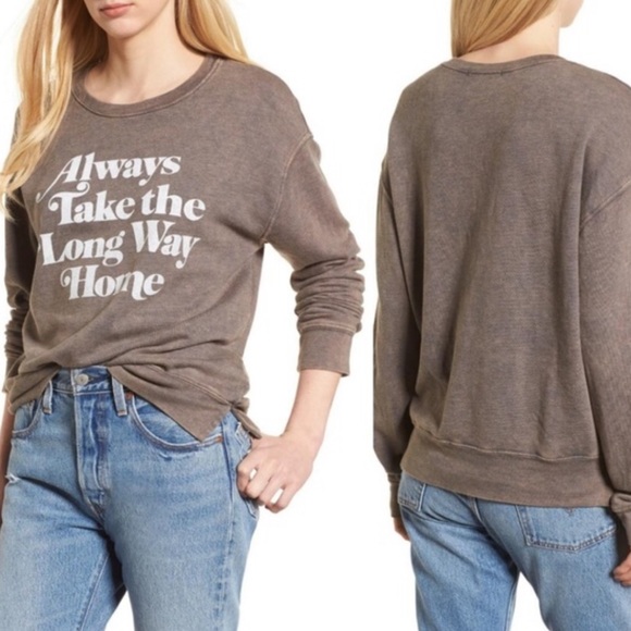 Junk Food Clothing Sweaters - junk food always take the long way home sweatshirt